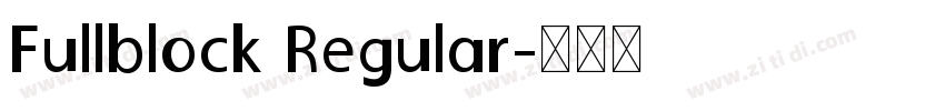 Fullblock Regular字体转换